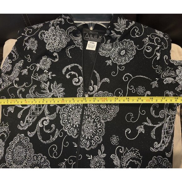 Alex Evenings Petite Women's Sz.PM 2 PC Set Petite Vintage Blazer Jacket Top - Picture 6 of 9